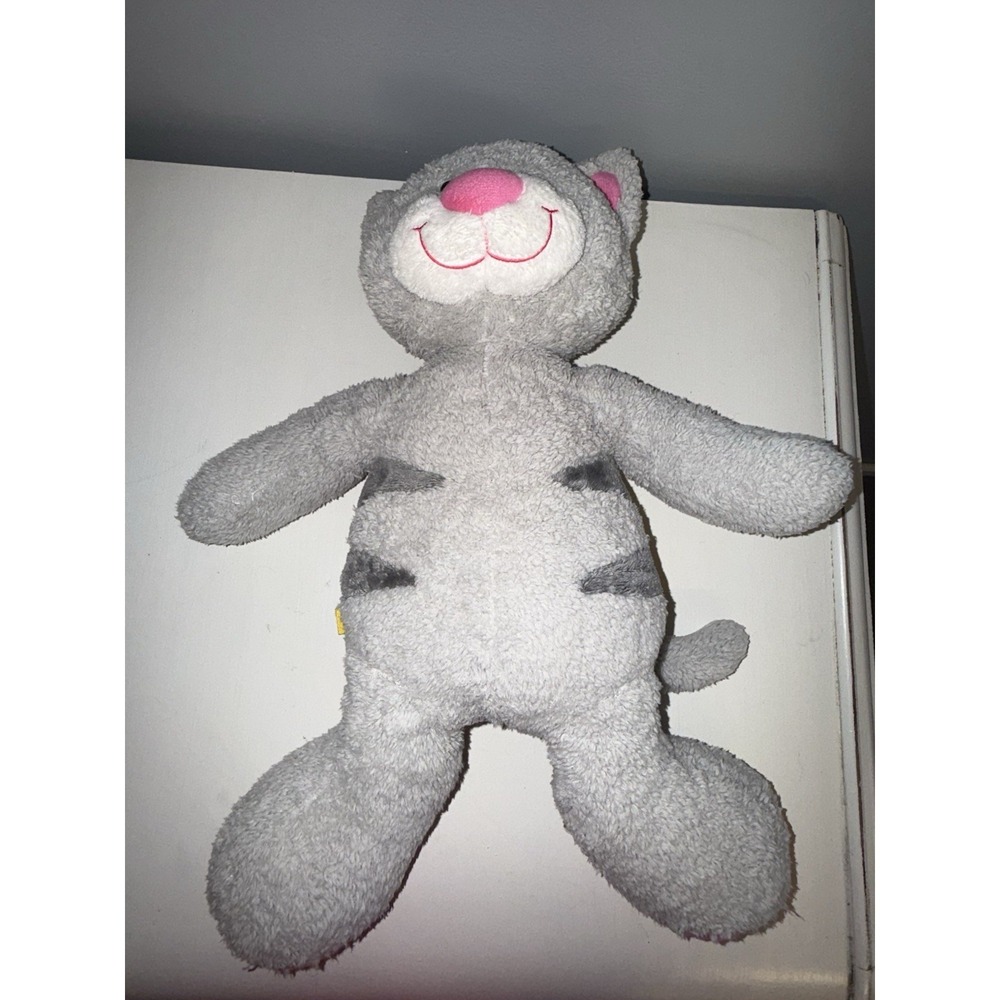 2008 Build A Bear Snazzy Kitty‎ Gray Cat Plush Stuffed Animal Toy 17"